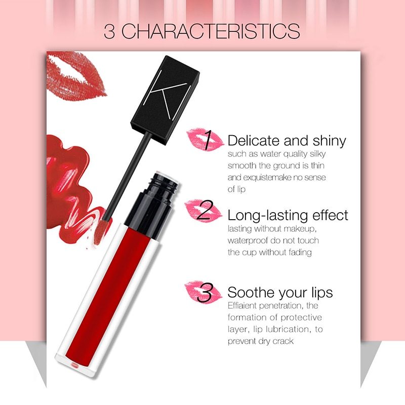 KIMUSE Makeup Matte Smooth Lipstick Liquid Lipstick Matte Waterproof Lips Makeup Cosmetic Long Lasting Matte Lipstick Makeup KIMUSE Makeup Matte Smooth Lipstick Liquid Lipstick Matte Waterproof Lips Makeup Cosmetic Long Lasting Matte Lipstick Makeup